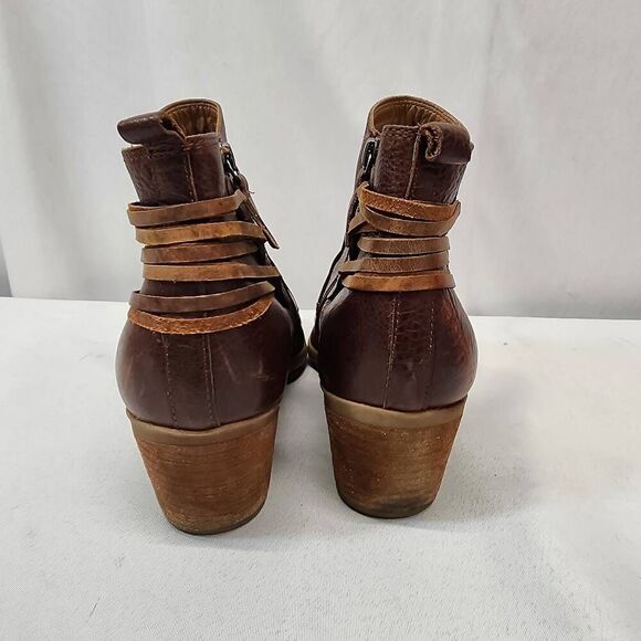 Comfortiva Kinsley Bootie Women's 11 Wide Brown Leather Ankle Book Round Toe - Picture 3 of 7